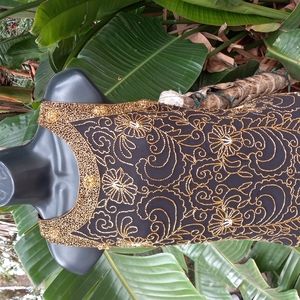 Jkara.beaded bodice gown